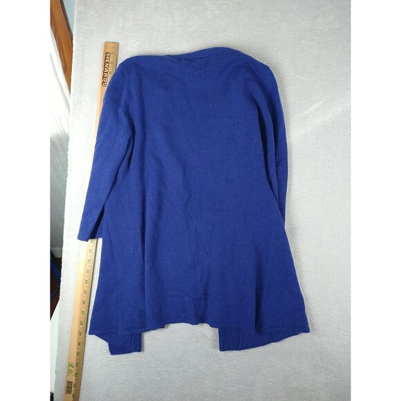 Claudia Nichole 100% Cashmere Open Front Cardigan Size Medium Purple/Dark Blue - Picture 9 of 9
